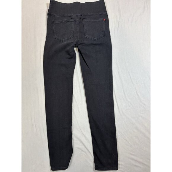 Spanx women's size 27 black signature skinny Side Zip jeans 28x30 - Picture 1 of 7